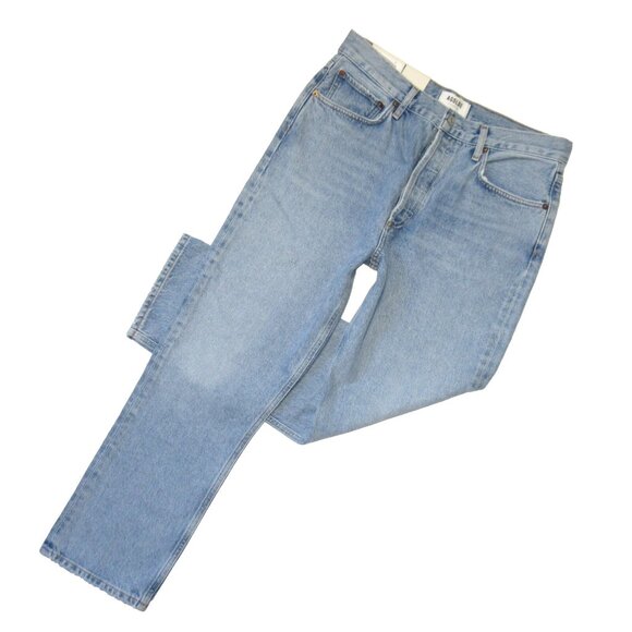 NWT AGOLDE Riley in Dimension High Rise Straight Crop Organic